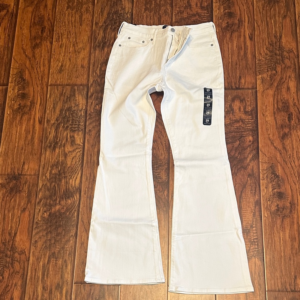 J. Crew White Flare Jeans